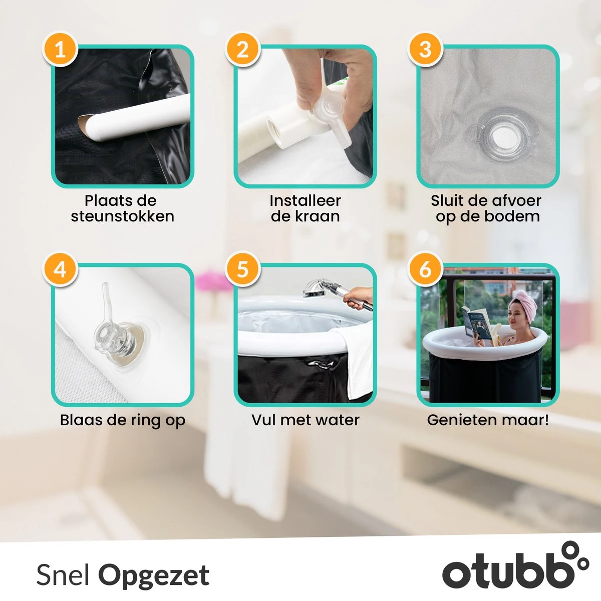 Zitbad | Opblaasbaar Zitbad Voor Volwassenen Van OTUBB | Ofuro | Opvouwbare Badkuip | Inklapbaar | Rond | IJsbad | Zwart | Bath Bucket 2 Zitbad | Opblaasbaar Zitbad Voor Volwassenen Van OTUBB | Ofuro | Opvouwbare Badkuip | Inklapbaar | Rond | IJsbad | Zwart | Bath Bucket - Afbeelding 2