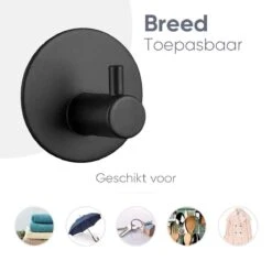 Merkloos Handdoekhaakjes Set Zelfklevend Handdoekhouders Voor Badkamer En Keuken - 4 Stuks - RVS Mat Zwart 11 Merkloos Handdoekhaakjes Set Zelfklevend Handdoekhouders Voor Badkamer En Keuken - 4 Stuks - RVS Mat Zwart -Badkamerartikelen Winkel 1200x1200 89