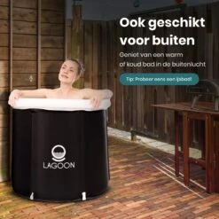 Lagoon® Opblaasbaar Zitbad Voor Volwassenen Bathbucket - Met Relaxing Giftset - Wim Hof Methode - Opvouwbaar & Inklapbaar Spa Bad - Bath Bucket - IJsbad - Opblaasbad - Dompelbad -Badkamerartikelen Winkel 1200x1200 913