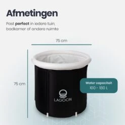Lagoon® Opblaasbaar Zitbad Voor Volwassenen Bathbucket - Met Relaxing Giftset - Wim Hof Methode - Opvouwbaar & Inklapbaar Spa Bad - Bath Bucket - IJsbad - Opblaasbad - Dompelbad -Badkamerartikelen Winkel 1200x1200 914