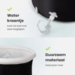 Lagoon® Opblaasbaar Zitbad Voor Volwassenen Bathbucket - Met Relaxing Giftset - Wim Hof Methode - Opvouwbaar & Inklapbaar Spa Bad - Bath Bucket - IJsbad - Opblaasbad - Dompelbad -Badkamerartikelen Winkel 1200x1200 916