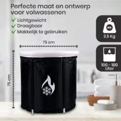 Opvouwbaar Zitbad Voor Volwassenen - Bath Bucket - Ijsbad - Inklapbaar Bad - Zwart - Opblaasbad - Inclusief Voetpomp - Inclusief Ingebouwd Zitkussen 12 Opvouwbaar Zitbad Voor Volwassenen - Bath Bucket - Ijsbad - Inklapbaar Bad - Zwart - Opblaasbad - Inclusief Voetpomp - Inclusief Ingebouwd Zitkussen -Badkamerartikelen Winkel 1200x1200 920