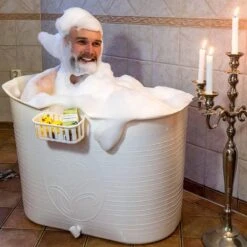 Zitbad Voor Volwassenen - Bath Bucket - Wit - 200L -Badkamerartikelen Winkel 1200x1200 936