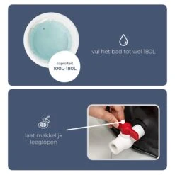 AYOO® Zitbad - Opblaasbaar Bad - Opvouwbaar Bad - IJsbad - Badkuip - Zitbad Voor Volwassenen - Bathtub - Zitbaden - Bath Bucket - Wim Hof Methode - Inclusief Voetpomp - Zwart -Badkamerartikelen Winkel 1200x1200 951