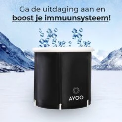 AYOO® Zitbad - Opblaasbaar Bad - Opvouwbaar Bad - IJsbad - Badkuip - Zitbad Voor Volwassenen - Bathtub - Zitbaden - Bath Bucket - Wim Hof Methode - Inclusief Voetpomp - Zwart -Badkamerartikelen Winkel 1200x1200 957