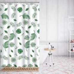 VAIVE Douchegordijn Groen 180x200 - Anti Schimmel - Douchegordijnen - Ringen -Badkamerartikelen Winkel 1200x1200 995