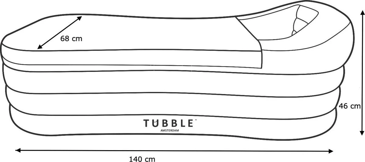 Tubble® Compact - Klein Opblaasbaar Ligbad 140 Cm Lang – Opvouwbaar Bad Voor Volwassenen Tot 170cm - IJsbad Wim Hof Methode - Zitbad - 200L 11 Tubble® Compact - Klein Opblaasbaar Ligbad 140 Cm Lang – Opvouwbaar Bad Voor Volwassenen Tot 170cm - IJsbad Wim Hof Methode - Zitbad - 200L - Afbeelding 11