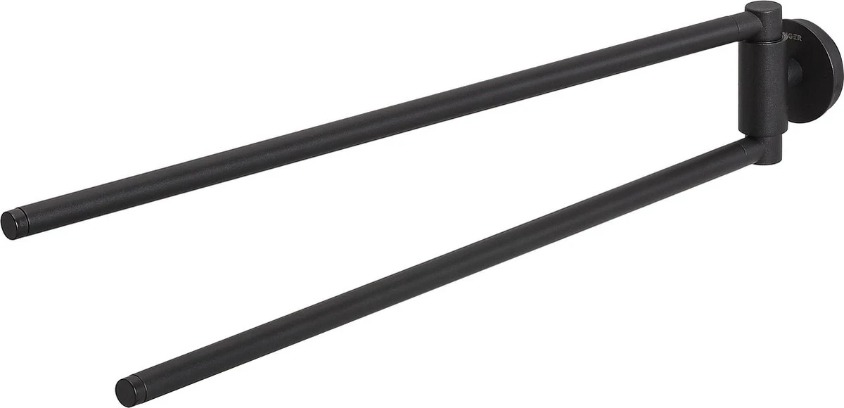 Tiger Urban - Handdoekrek 2-armig - 45 Cm - Zwart 3 Tiger Urban - Handdoekrek 2-armig - 45 Cm - Zwart - Afbeelding 3