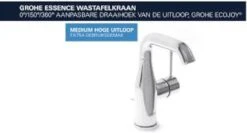 GROHE Essence New Wastafelkraan – Medium - Met Trekwaste - Hard Graphite Geborsteld (mat Antraciet) - 23462AL1 -Badkamerartikelen Winkel 1200x646 1