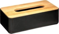 Five Tissuedoos - Zwart - Bamboe - 13 X 26 X 8.8 Cm -Badkamerartikelen Winkel 1200x698