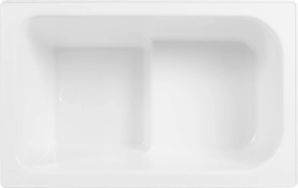 Saqu Zitbad - Mobiel Bad - 103x65cm - Wit - Incl Bijbehorende Poot En Zonder Afvoer 6 Saqu Zitbad - Mobiel Bad - 103x65cm - Wit - Incl Bijbehorende Poot En Zonder Afvoer - Afbeelding 6