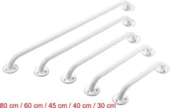 Wandbeugel Izzy Wit Metaal 30 Cm. Handgreep / Wandgreep Voor Badkamer / Douche / Toilet. Toiletbeugel / Badgreep / Douchegreep -Badkamerartikelen Winkel 1200x764 1