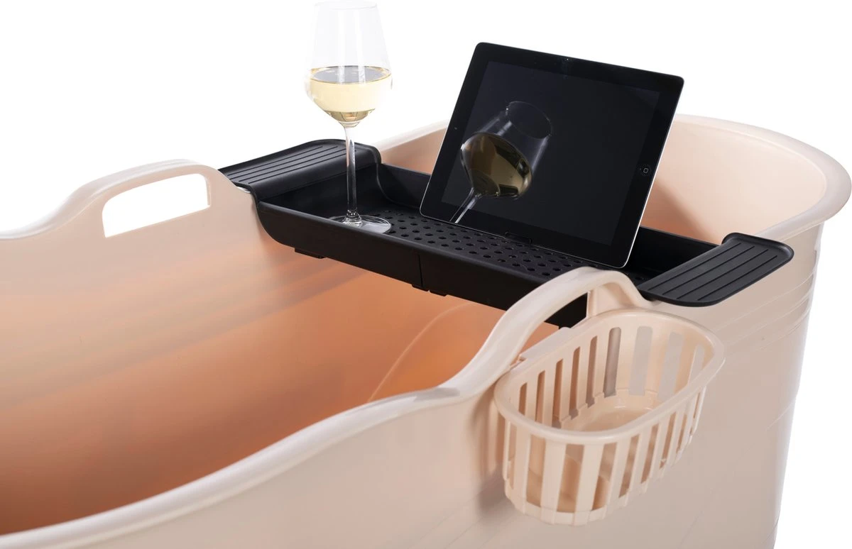 HelloBath® - Bath Bucket - XL - 125 Cm - Brazilian Sand - Zitbad - Ligbad (Verzending In Doos) - Incl. Badplank En Kraantje 8 HelloBath® - Bath Bucket - XL - 125 Cm - Brazilian Sand - Zitbad - Ligbad (Verzending In Doos) - Incl. Badplank En Kraantje - Afbeelding 8