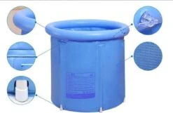 OpblaasbaarDirect | Opblaasbaar Bad - 1 Persoons Balkonbad - IJsbad / Tub Met Afvoerslang En Opblaasbare Rand - Met Comfortable Zitting - 75x80cm - Ijschallenge -Badkamerartikelen Winkel 1200x780 1