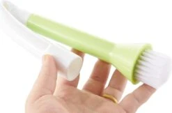 Merkloos Verlengborstel Voor Kraan - Buigbaar Met Schoonmaakborstel - Siliconen - Groen - 2 Stuks -Badkamerartikelen Winkel 1200x786 2