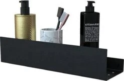 Doucherek Zwart - Shampoo Rek - RVS - Eenvoudig Te Monteren -Badkamerartikelen Winkel 1200x790