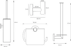 Toiletaccessoireset RVS 4-delig - Luxe Toilet Set - Toiletborstel Met Houder - Toiletrolhouder Met Klep - Reserverolhouder - Handdoekhaak - Zilver - Toiletset -Badkamerartikelen Winkel 1200x793