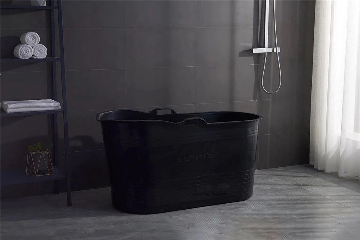 LIFEBATH - Zitbad Mira - Bath Bucket XL - Inclusief Hoofdkussen - 400L - Ligbad 122 Cm - Zwart 6 LIFEBATH - Zitbad Mira - Bath Bucket XL - Inclusief Hoofdkussen - 400L - Ligbad 122 Cm - Zwart - Afbeelding 6