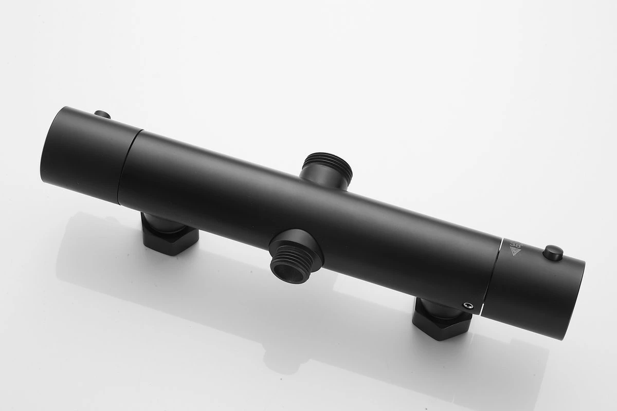 Wesseling & Bos Doucheset - Regendouche Mat Zwart - Zwarte Doucheset Met Thermostaatkraan 2 Wesseling & Bos Doucheset - Regendouche Mat Zwart - Zwarte Doucheset Met Thermostaatkraan - Afbeelding 2