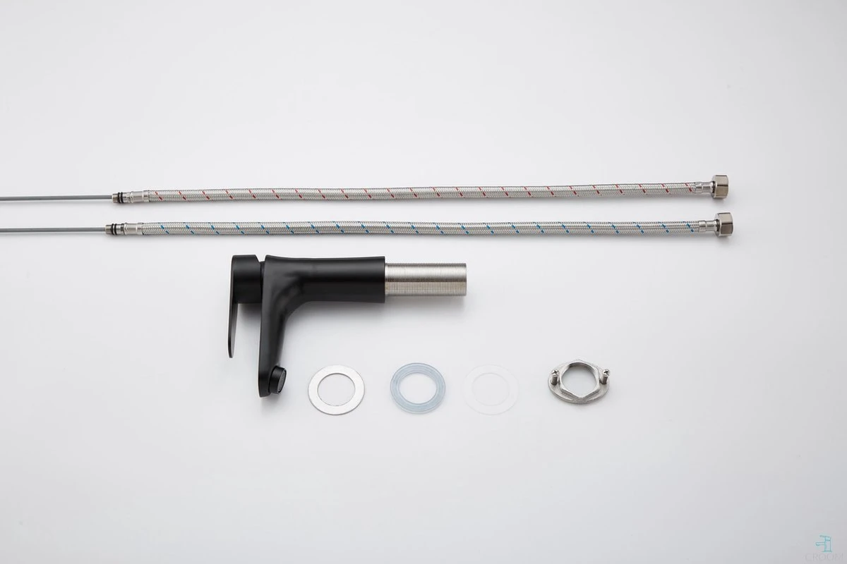 Croom Stytex - Wastafelkraan - Zwart - Badkamerkraan - Waterbesparend 5 Croom Stytex - Wastafelkraan - Zwart - Badkamerkraan - Waterbesparend - Afbeelding 5