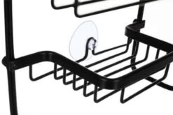 Recalma Doucherek 3 Laags - Monteren Zonder Boren - Zwart - Zuignap - Ook Voor Grote Flessen - Opbergrek Douche - 3 Etages -Badkamerartikelen Winkel 1200x802 1