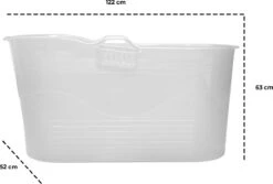 LIFEBATH - Zitbad Mira - Bath Bucket XL - 400L - Ligbad 122 Cm - Wit -Badkamerartikelen Winkel 1200x811 4