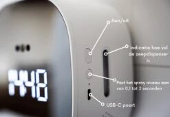 Fufubv Sense Of Soap - Automatische Zeepdispenser - 600ml - USB-C Oplaadbaar - Wandmontage - Zeeppompje -Badkamerartikelen Winkel 1200x833 5