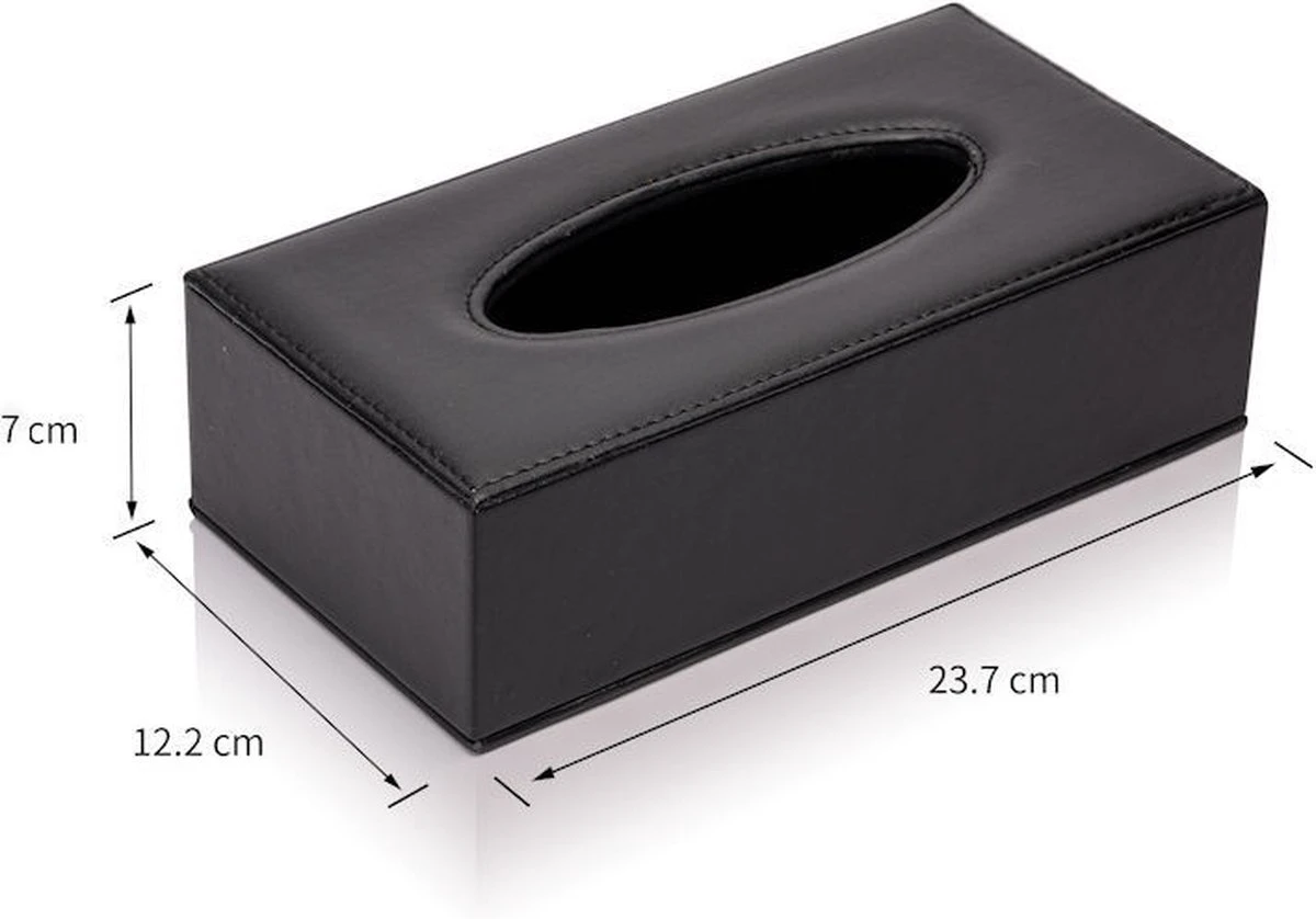 Merkloos Decopatent® Tissue Box Kunstleer - Tissues Tissuedoos - Luxe Doos Voor Servetten - Zakdoekjeshouder - Tissue Box Houder - Zwart 2 Merkloos Decopatent® Tissue Box Kunstleer - Tissues Tissuedoos - Luxe Doos Voor Servetten - Zakdoekjeshouder - Tissue Box Houder - Zwart - Afbeelding 2