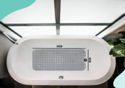 The Original - Badmat Antislip - Grijs - 100x40cm - Antislipmat Douchemat Voor Bad & Douche - Anti Slip Mat Met Zuignappen -Badkamerartikelen Winkel 1200x842 1