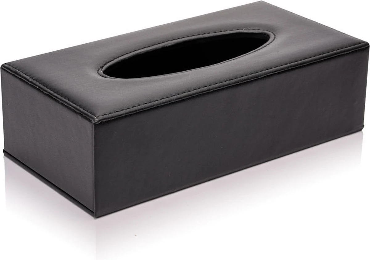 Merkloos Decopatent® Tissue Box Kunstleer - Tissues Tissuedoos - Luxe Doos Voor Servetten - Zakdoekjeshouder - Tissue Box Houder - Zwart 1 Merkloos Decopatent® Tissue Box Kunstleer - Tissues Tissuedoos - Luxe Doos Voor Servetten - Zakdoekjeshouder - Tissue Box Houder - Zwart