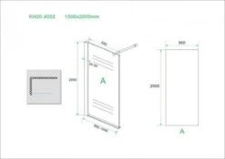 Wiesbaden Eco Inloopdouche + Muurprofiel - 8 Mm Nano - 100 X 200 Cm -Badkamerartikelen Winkel 1200x848 3