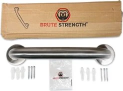 Brute Strength - Handgreep Voor Bad Of Douche - 30 Cm - Wandbeugel - RVS Handgreep - Wandgreep Voor Badkamer - Douche - Toilet - Toiletbeugel - Badgreep - Douchegreep -Badkamerartikelen Winkel 1200x883 5