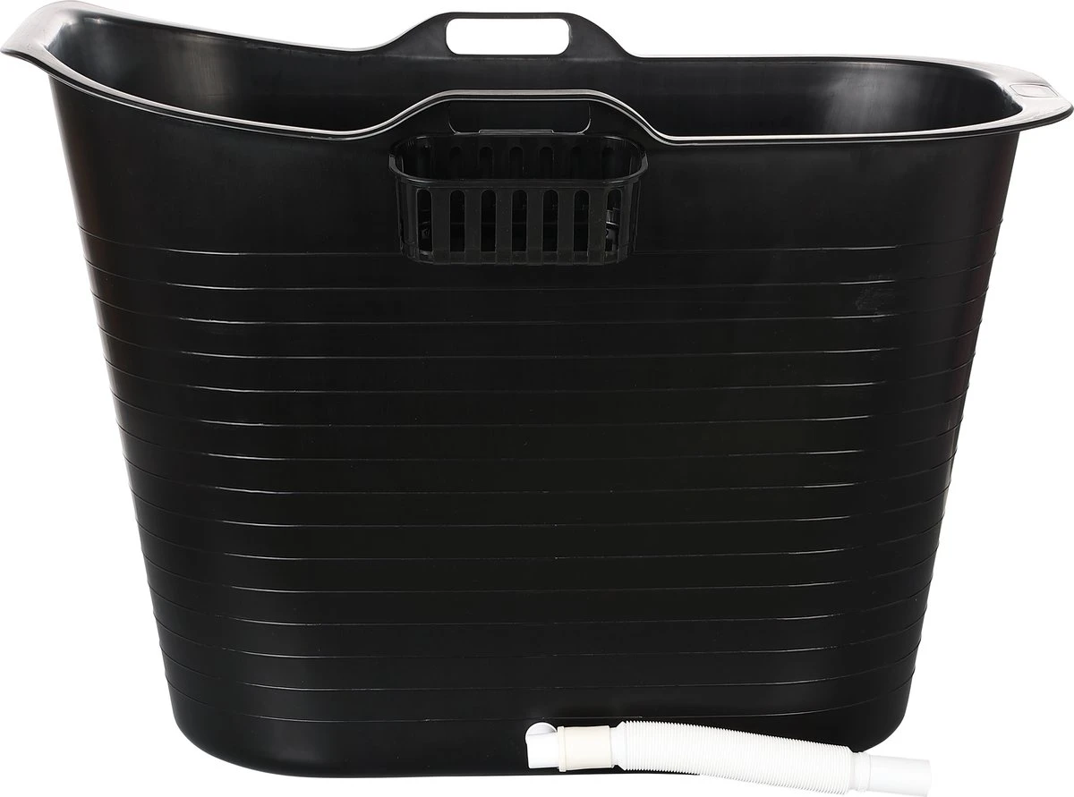 FlinQ Bath Bucket Premium Zwart - Zitbad 2022 - Met Temperatuurmeter - Upgrade Bath Bucket Voor Volwassenen En Kinderen - Zwart 3 FlinQ Bath Bucket Premium Zwart - Zitbad 2022 - Met Temperatuurmeter - Upgrade Bath Bucket Voor Volwassenen En Kinderen - Zwart - Afbeelding 3