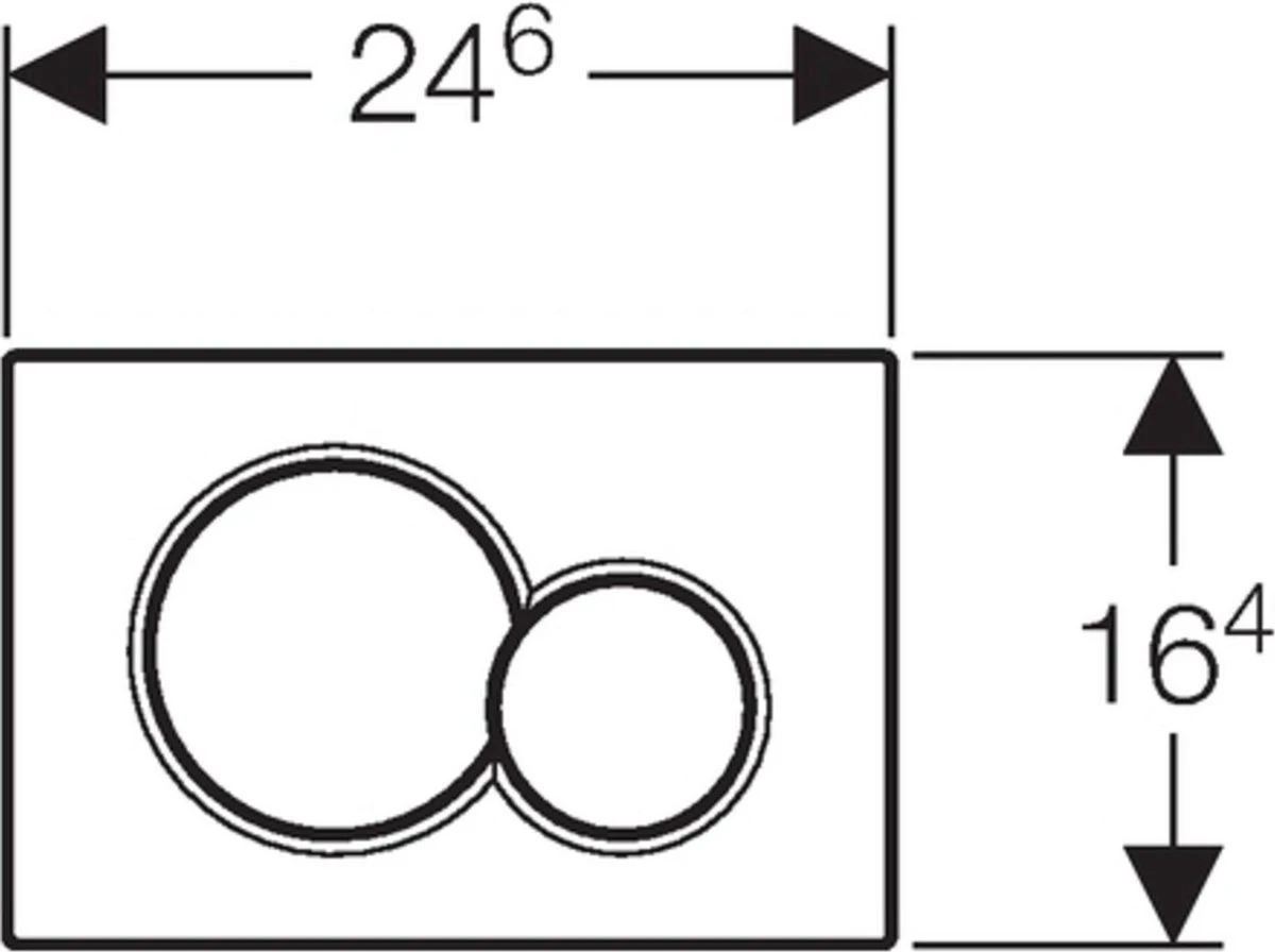 Geberit Sigma 01 Bedieningspaneel - Wit 3 Geberit Sigma 01 Bedieningspaneel - Wit - Afbeelding 3