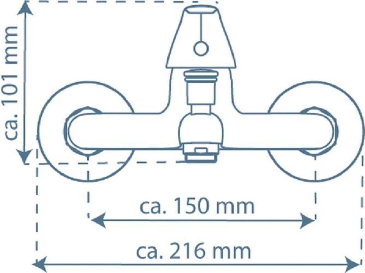 SCHÜTTE Athos Plus Badkraan - Mengkraan - 150 Mm Hartafstand - Chroom 4 SCHÜTTE Athos Plus Badkraan - Mengkraan - 150 Mm Hartafstand - Chroom - Afbeelding 4