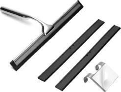 Douchewisser Met Ophanghaak En 2 Extra Strips - Raamwisser Voor Douche - Raamtrekker Chroom -Badkamerartikelen Winkel 1200x907