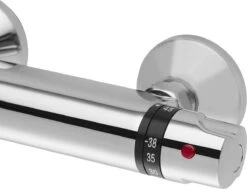 Saqu Ecoline - Thermostaatkraan - Waterbesparende Douchekraan - 15cm - Chroom -Badkamerartikelen Winkel 1200x918