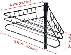 SensaHome Telescopisch Douche Rek Met 4 Lagen - Verstelbaar Bad / Douche Hoekrek Opbergrek - Uitschuifbaar Van 145-250 Cm - Zwart -Badkamerartikelen Winkel 1200x928