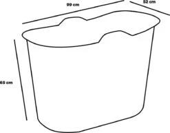 EKEO Zitbad - 210L - Mobiele Badkuip - Bath Bucket - Zwart -Badkamerartikelen Winkel 1200x936 1