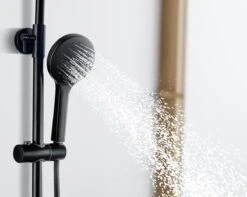 LOMAZOO Regendouche Met Thermostaatkraan - Doucheset Zwart - Regendoucheset - Zwart [COOPER] -Badkamerartikelen Winkel 1200x958