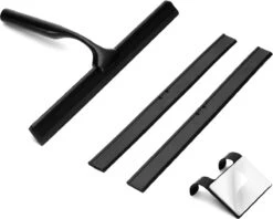 Douchewisser Met Ophanghaak En 2 Extra Strips - Raamwisser Voor Douche - Raamtrekker Zwart -Badkamerartikelen Winkel 1200x961