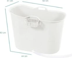 Zitbad Voor Volwassenen - Bath Bucket - Wit - 200L -Badkamerartikelen Winkel 1200x962