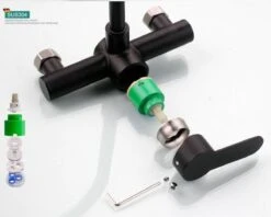 Merkloos Inbouw Wastafelkraan 8654-CB - Muurkraan - RVS - Mat Zwart -Badkamerartikelen Winkel 1200x963 1