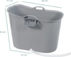 Zitbad Voor Volwassenen - Bath Bucket - Grijs - 200L -Badkamerartikelen Winkel 1200x966 3