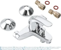 GROHE Euroeco Badkraan - 15cm - Chroom - 32743000 -Badkamerartikelen Winkel 1200x990