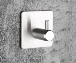 Merkloos RiMa7 - Handdoekhaakjes - Ophanghaak - RVS - Zilver - Zelfklevend Vierkant - 4 Stuks -Badkamerartikelen Winkel 1200x999