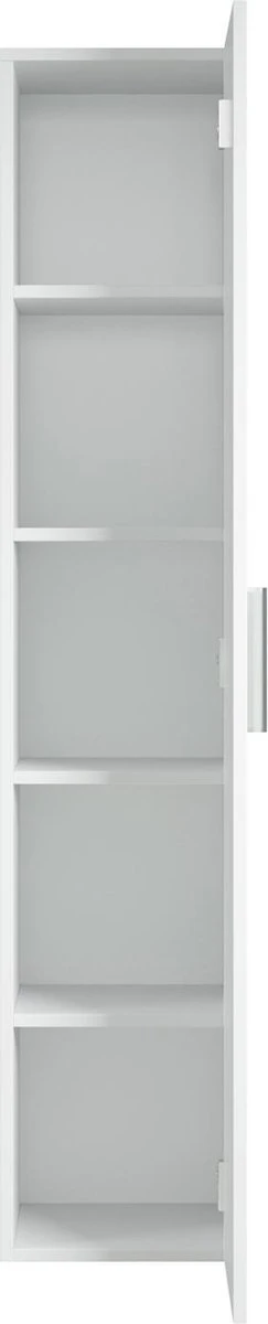 Badplaats Badkamerkast Pluto 30 X 30 X 150 Cm - Wit - Hangende Kolomkast Met 1 Deur 3 Badplaats Badkamerkast Pluto 30 X 30 X 150 Cm - Wit - Hangende Kolomkast Met 1 Deur - Afbeelding 3