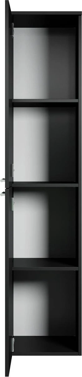 Badplaats Badkamerkast Saturnus 35 Cm X 35 Cm X 130 Cm - Zwart - Hangende Kolomkast Met Twee Deuren 3 Badplaats Badkamerkast Saturnus 35 Cm X 35 Cm X 130 Cm - Zwart - Hangende Kolomkast Met Twee Deuren - Afbeelding 3