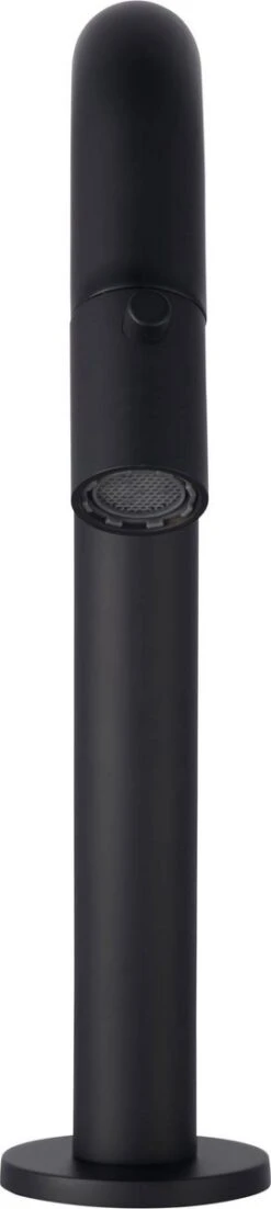 Saqu Tube - Fonteinkraan - Wastafelkraan Voor Het Toilet - Koudwaterkraan - Mat Zwart - C-uitloop -Badkamerartikelen Winkel 269x1200