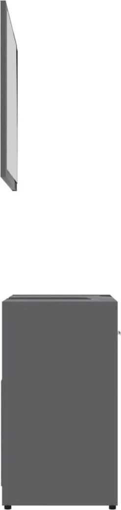 Decoways - Badkamermeubelset Spaanplaat Grijs -Badkamerartikelen Winkel 285x1200 4